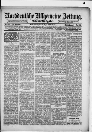 Norddeutsche allgemeine Zeitung on Aug 23, 1892