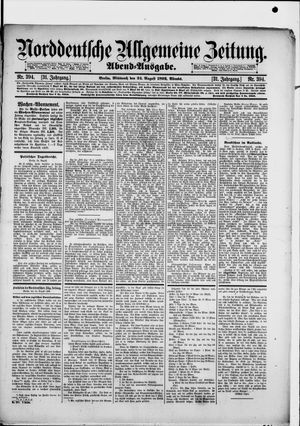 Norddeutsche allgemeine Zeitung vom 24.08.1892