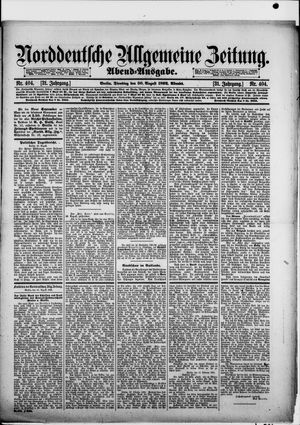 Norddeutsche allgemeine Zeitung vom 30.08.1892