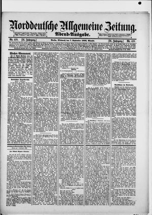 Norddeutsche allgemeine Zeitung vom 07.09.1892