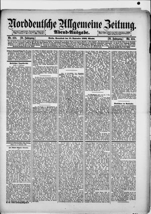 Norddeutsche allgemeine Zeitung on Sep 10, 1892