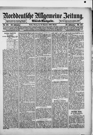 Norddeutsche allgemeine Zeitung on Sep 12, 1892