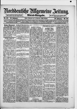 Norddeutsche allgemeine Zeitung vom 14.09.1892