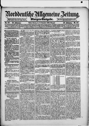 Norddeutsche allgemeine Zeitung vom 18.09.1892
