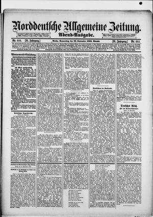 Norddeutsche allgemeine Zeitung vom 22.09.1892