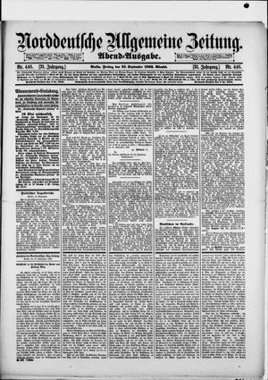 Norddeutsche allgemeine Zeitung vom 23.09.1892