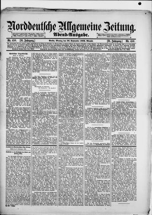 Norddeutsche allgemeine Zeitung vom 26.09.1892