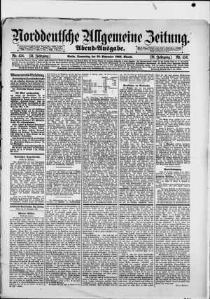 Norddeutsche allgemeine Zeitung vom 29.09.1892