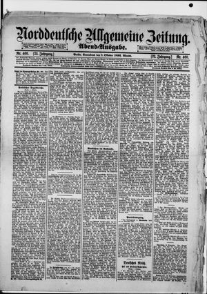 Norddeutsche allgemeine Zeitung vom 01.10.1892