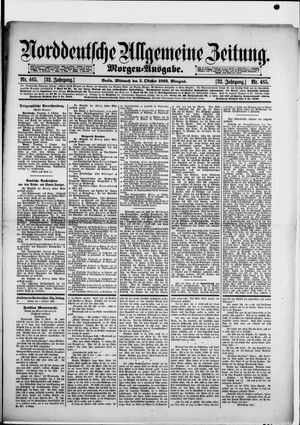 Norddeutsche allgemeine Zeitung on Oct 5, 1892