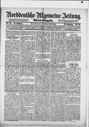 Norddeutsche allgemeine Zeitung vom 29.10.1892