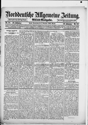 Norddeutsche allgemeine Zeitung vom 03.11.1892
