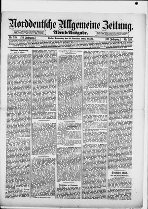 Norddeutsche allgemeine Zeitung vom 10.11.1892