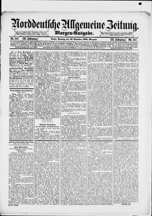Norddeutsche allgemeine Zeitung vom 22.11.1892
