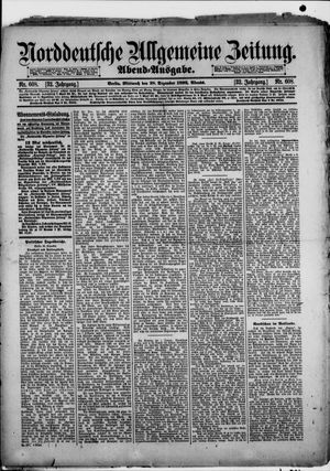 Norddeutsche allgemeine Zeitung vom 28.12.1892