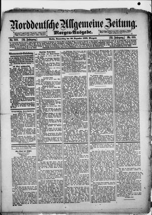 Norddeutsche allgemeine Zeitung on Dec 29, 1892