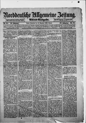 Norddeutsche allgemeine Zeitung on Dec 31, 1892
