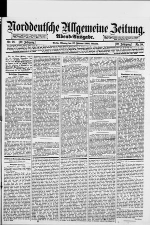 Norddeutsche allgemeine Zeitung on Feb 27, 1893