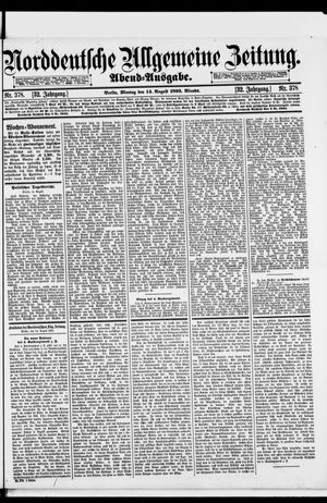 Norddeutsche allgemeine Zeitung on Aug 14, 1893