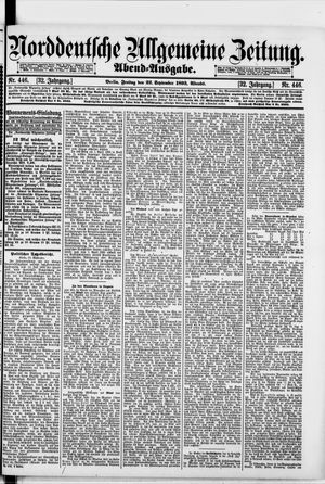 Norddeutsche allgemeine Zeitung vom 22.09.1893