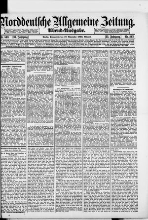 Norddeutsche allgemeine Zeitung on Nov 18, 1893