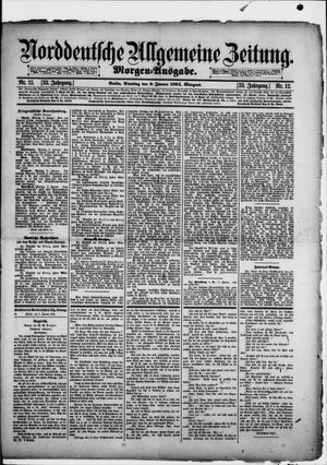 Norddeutsche allgemeine Zeitung vom 09.01.1894