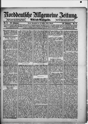 Norddeutsche allgemeine Zeitung on Jan 13, 1894