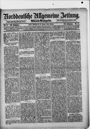 Norddeutsche allgemeine Zeitung on Jan 31, 1894