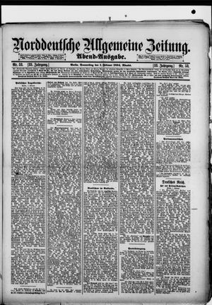 Norddeutsche allgemeine Zeitung vom 01.02.1894