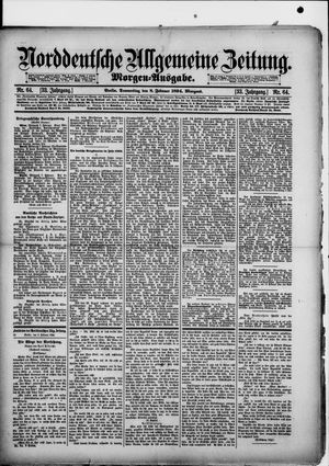 Norddeutsche allgemeine Zeitung on Feb 8, 1894