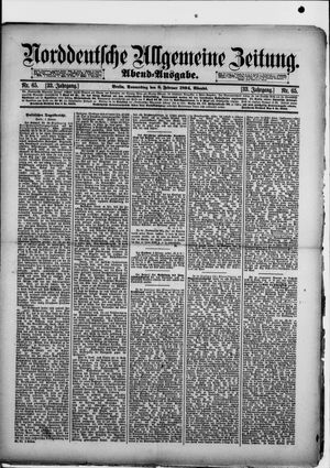 Norddeutsche allgemeine Zeitung on Feb 8, 1894