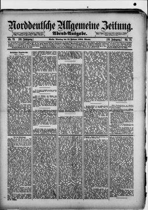 Norddeutsche allgemeine Zeitung vom 13.02.1894