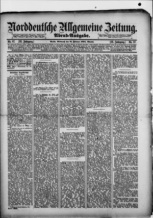 Norddeutsche allgemeine Zeitung vom 21.02.1894