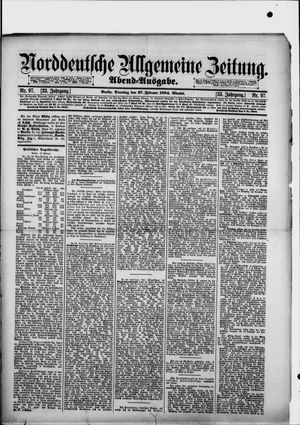 Norddeutsche allgemeine Zeitung vom 27.02.1894