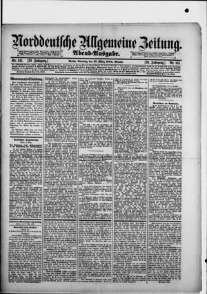 Norddeutsche allgemeine Zeitung vom 27.03.1894