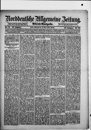 Norddeutsche allgemeine Zeitung on Apr 18, 1894