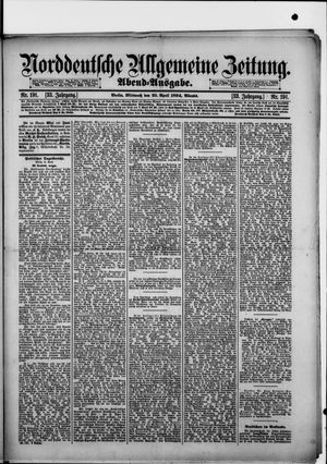 Norddeutsche allgemeine Zeitung vom 25.04.1894