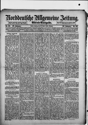 Norddeutsche allgemeine Zeitung on Apr 27, 1894