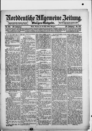 Norddeutsche allgemeine Zeitung on May 22, 1894