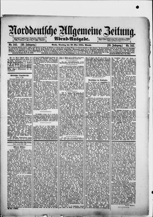 Norddeutsche allgemeine Zeitung vom 29.05.1894