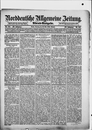 Norddeutsche allgemeine Zeitung on May 29, 1894