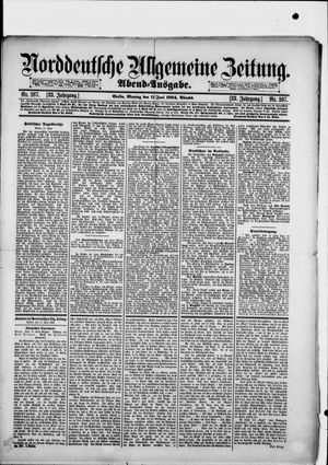 Norddeutsche allgemeine Zeitung vom 11.06.1894