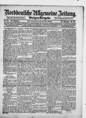 Norddeutsche allgemeine Zeitung vom 14.06.1894
