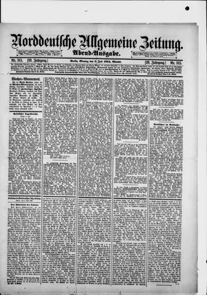 Norddeutsche allgemeine Zeitung vom 09.07.1894