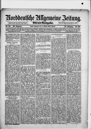 Norddeutsche allgemeine Zeitung vom 04.08.1894
