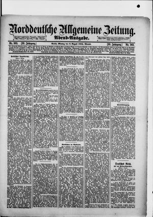 Norddeutsche allgemeine Zeitung vom 06.08.1894