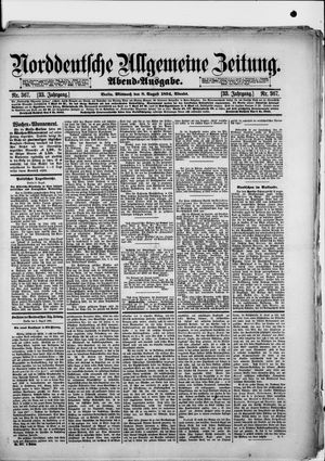 Norddeutsche allgemeine Zeitung vom 08.08.1894