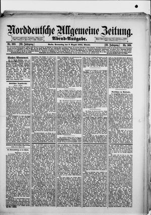 Norddeutsche allgemeine Zeitung vom 09.08.1894