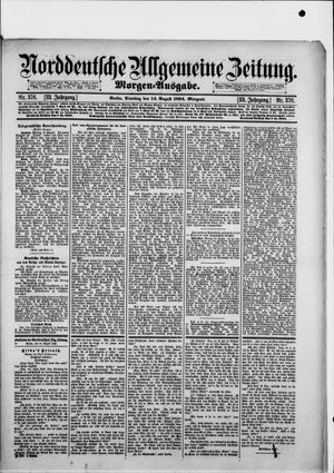 Norddeutsche allgemeine Zeitung on Aug 14, 1894
