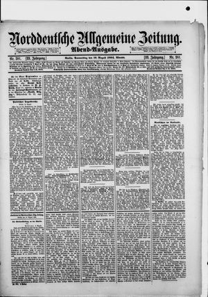 Norddeutsche allgemeine Zeitung vom 16.08.1894